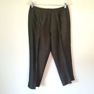 Charlotte Kellogg, Palm Beach 100%silk green pants capris size 6 EUC